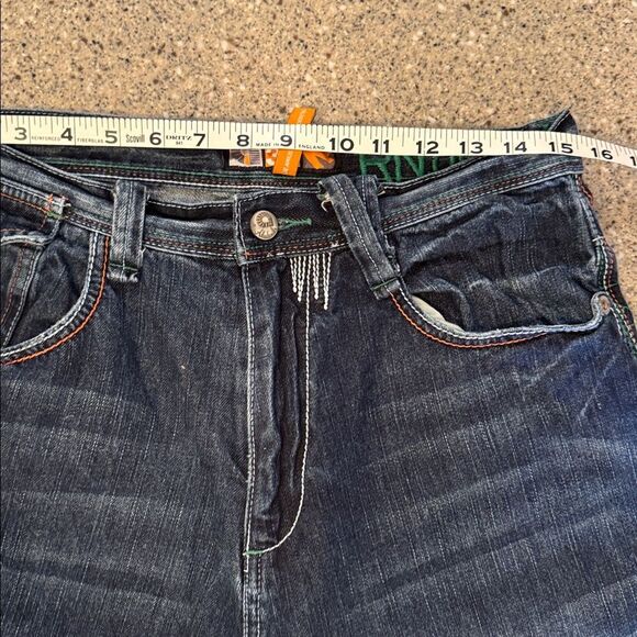 AKADEMIKS Baggy Y2K Hip Hop Streetwear Dragon Embroidery Tiger Patch Jorts Short - Picture 12 of 17